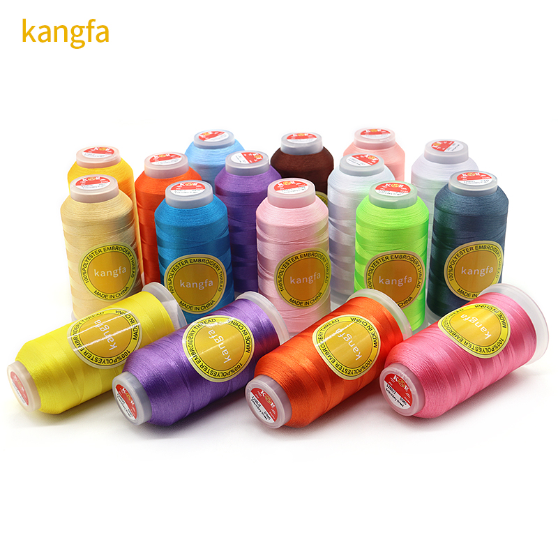 120D/2 100% Polyester Embroidery Thread for Machine Embroidery 4000Yard/cone 700 Colors