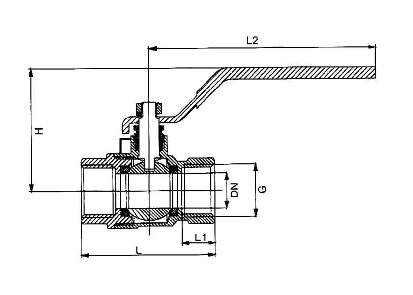 PTFE Seal 2 Inch Brass Ball Valve -20℃-100℃ Working Temperature