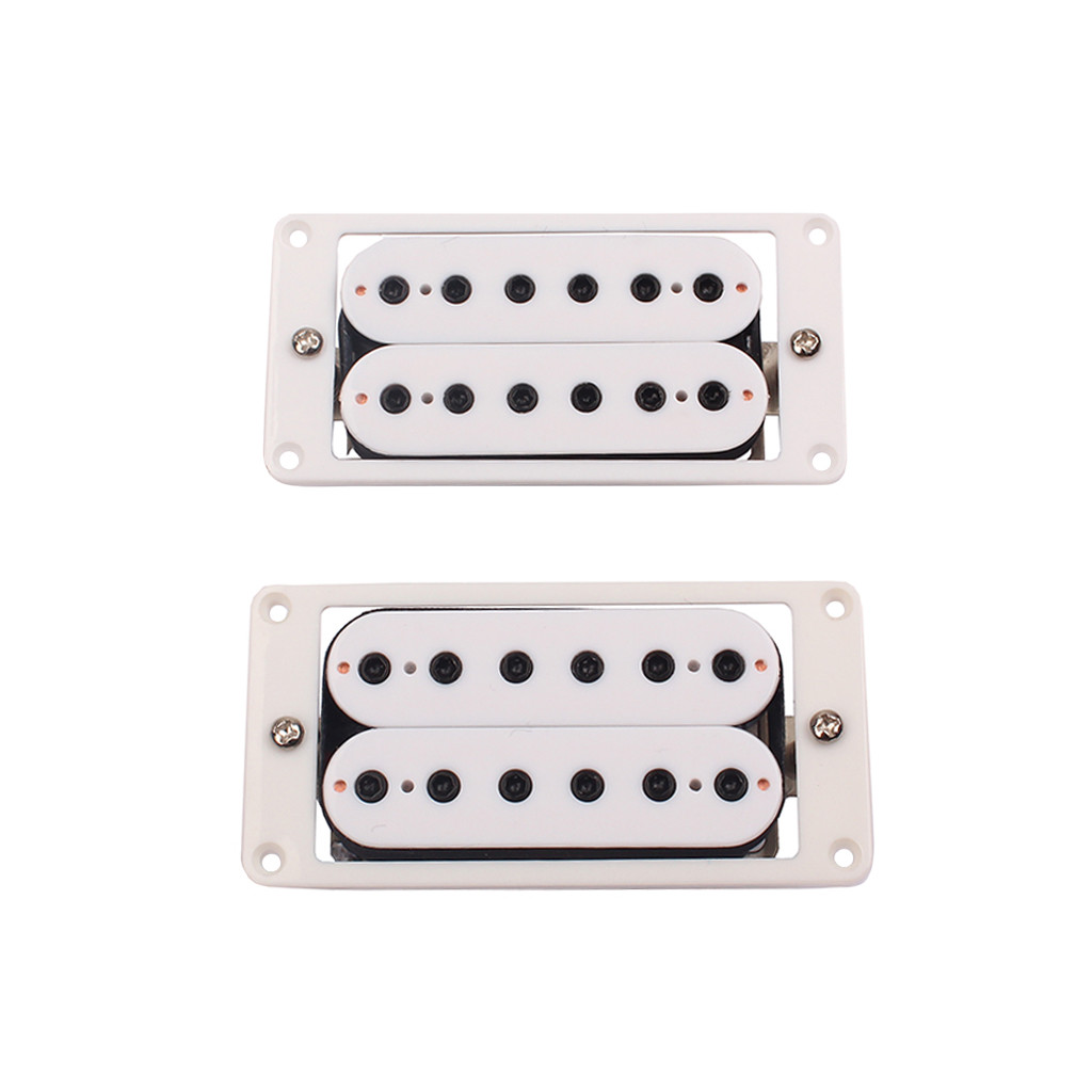 Powerful Alnico Magnet Pickup Set Dual Coil 6~7KΩ/Neck 7~8KΩ/Bridge DC Resistance