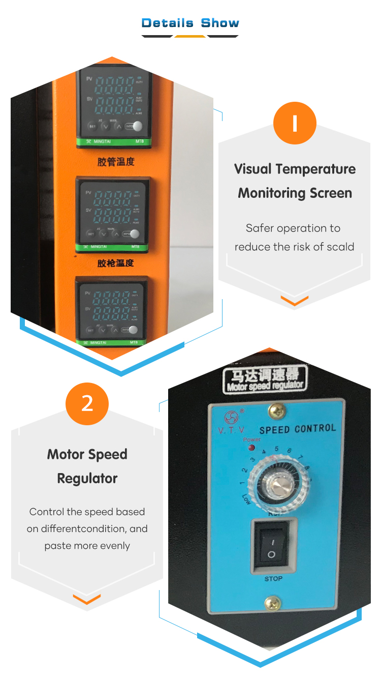 Hot Sale 5L Higher Efficiency Glue Machine Line Type Hot Melt Glue Machine