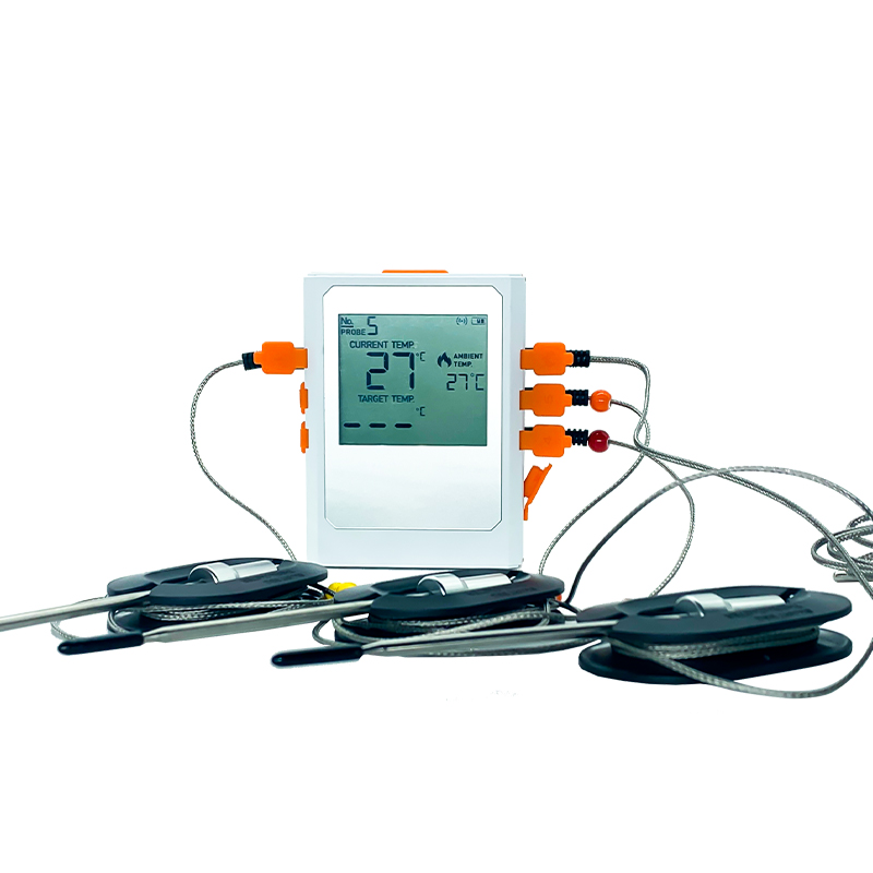 Wifi Smart Wireless Meat Long Range Remote Thermometer For Oven, Grill, Kitchen, BBQ With Rechargeable Battery