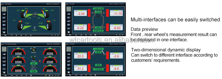 Dual Screen 3D Four Wheel Alignment System with Lenovo M881S Computer