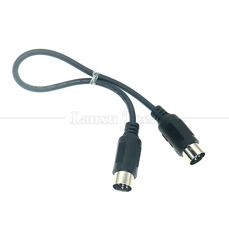 0.2m 1m 2m 3m Shield Male to Male MIDI 6 Pin Din Extension Cable for Keyboard Microphone Guitar