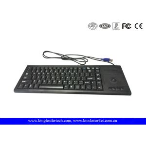 Plastic Industrial Computer Keyboard With Function Keys And Integrated Trackball