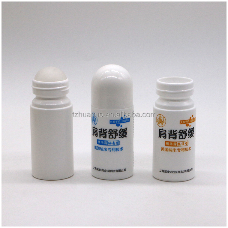 Customized Color 50ml PE/PP Essential Oil Plastic Roll On Bottle for Household Products