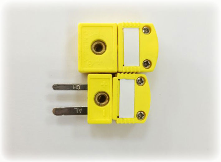 Glass Filled Nylon K Type Thermocouple Connector With Wire Clip
