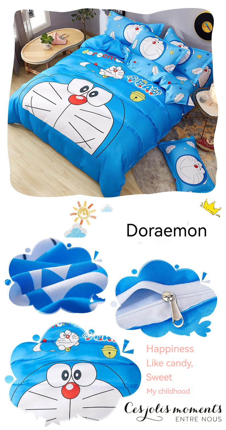 National Standards Color Fastness Grade Luxury Cartoon Student Dormitory Bedding Sets