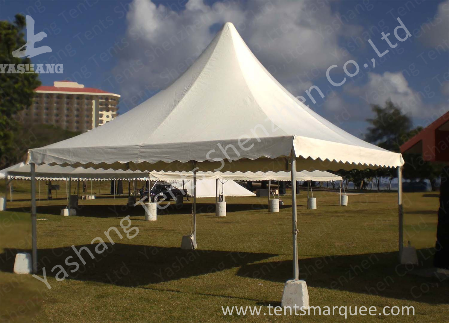 Aluminum Alloy Framed Heavy Duty Event Tents With Glass Door and Fabric Cover