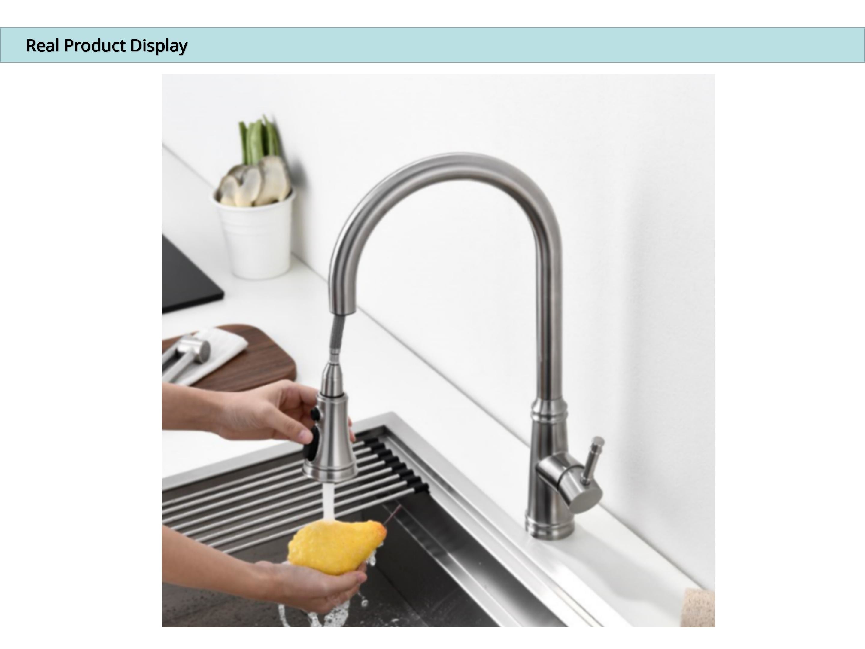 SUS304 Stainless steel Kitchen Sink Touchless Faucet
