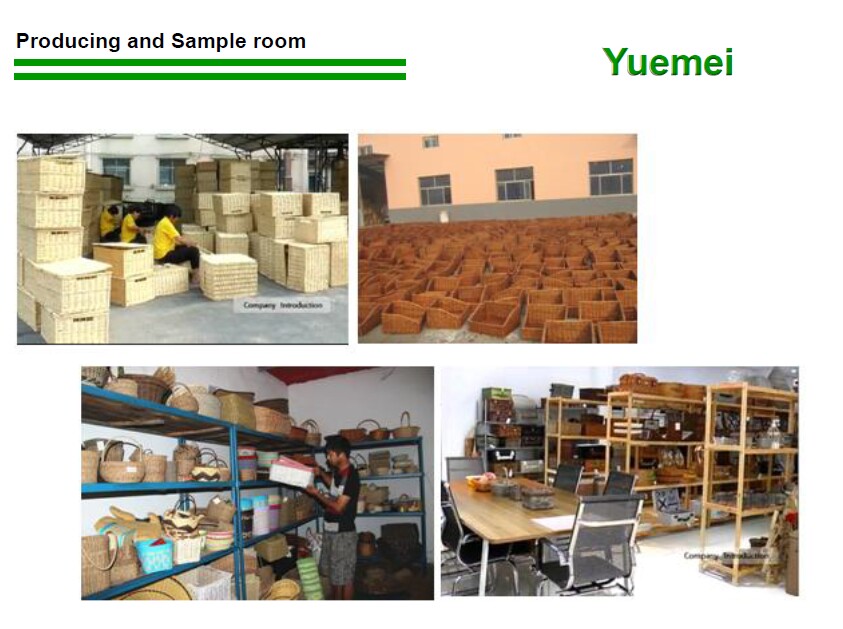 Wicker flower basket manufacturer factory with handle customised size