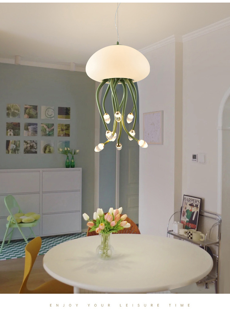 Cream style designer jellyfish chandelier minimalist and creative living room light(WH-AP-563)