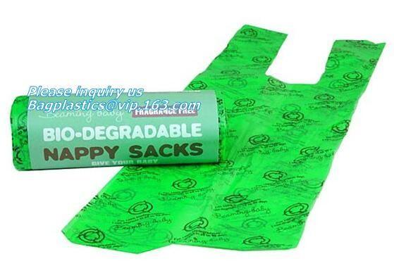 diaper sacks changing bag,PLA nappy bags, Compostable disposable biodegradable plastic garbage bag, Kitchen Compost Pail