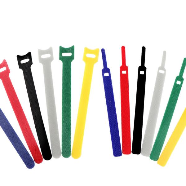 Colorful Velcro ties, Reusable Fastening Cable Ties, Microfiber Cloth 6-Inch