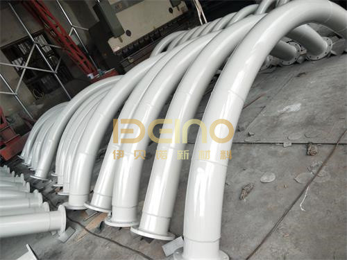 Light Weight Ceramic Lined Elbows Ceramic Lining Pipe With Smooth Inner Wall