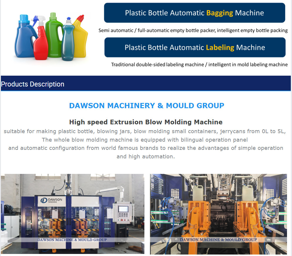 Fully Automatic Extrusion Blow Molding Machine 20L Double 3 Layer Chemicals Fuel Tanks Jerry Can Making