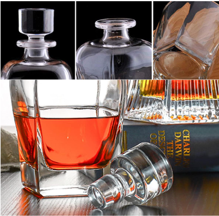 750mL Custom Glass Bottle Healthy Lead-free Material Screw Cap Transparent Leak-proof