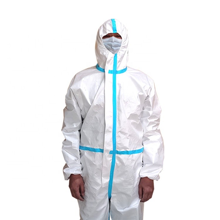Lightweight Disposable Isolation Gowns White Disposable Coveralls