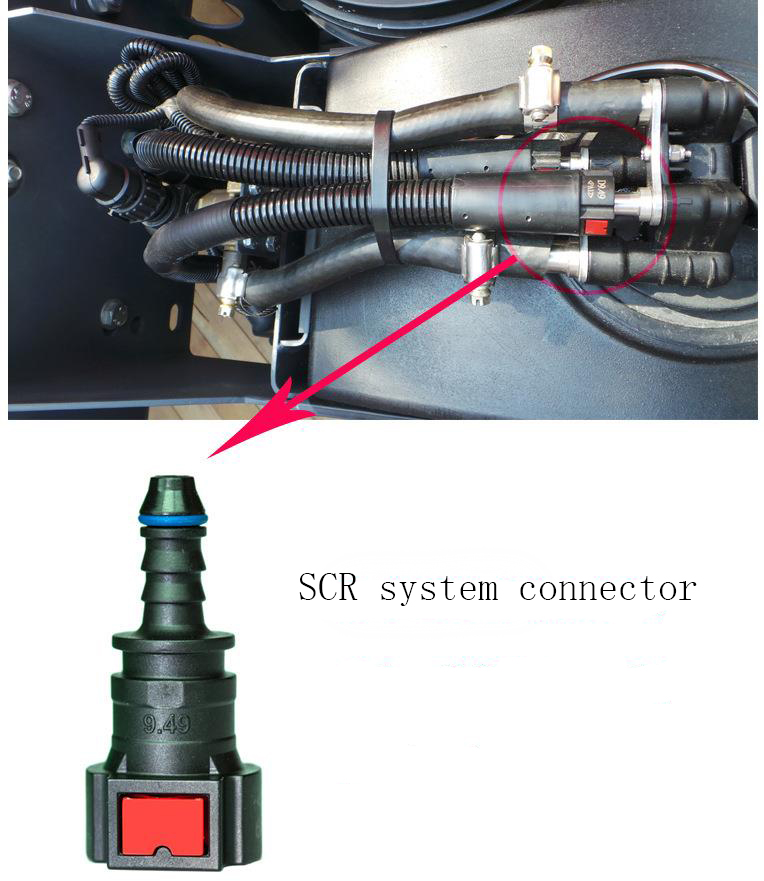 Customized Length Adblue Urea Solution Transfer and Heated SCR Hose with Metal Connector