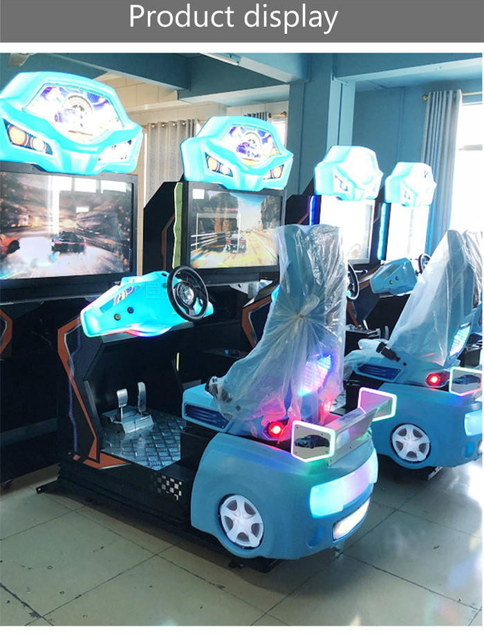 Coin Operated Racing Car Arcade Machine Driving Simulator For Amusement Park