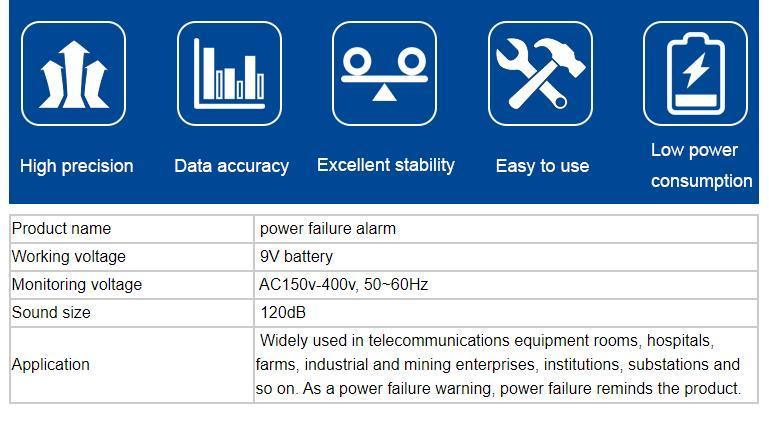 High Volume Low Cost 120dB 220V Power Failure Alarm for Machine Room Fish Pond Farm