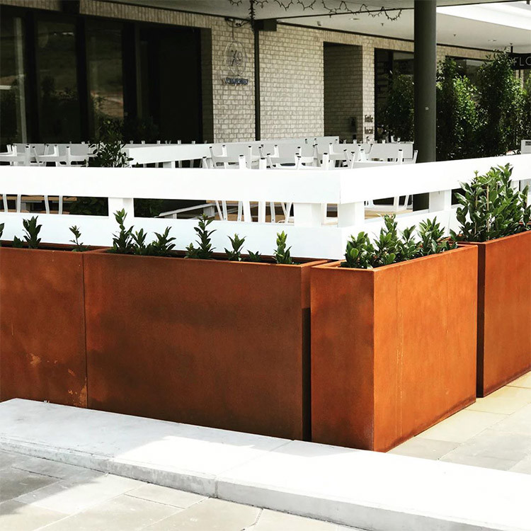 Corten Steel Large Garden Decorative Metal Flower Pot Planter