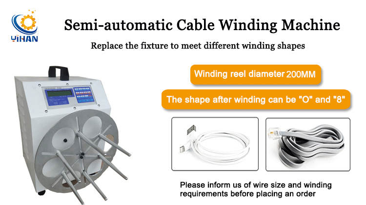 Semi-automatic USB Flat Data Cable Winding Machine YH-200W for Flat Ribbon Cable