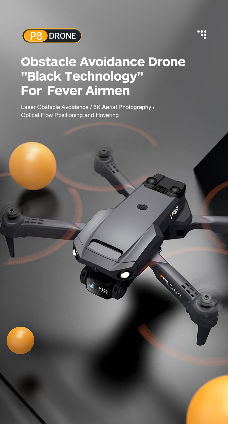 Control Type P8 Drone Dual Esc 4k Hd Camera Foldable Rc Remote Control Quadcopter Photography Wifi Fpv Mini Drones Boy Gifts Toys Vs F189