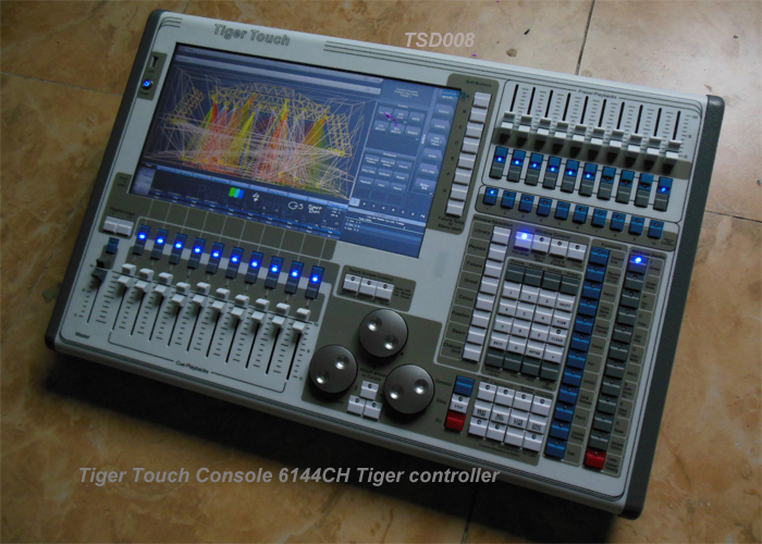 6144CH Tiger Touch DMX Lighting Controller High-Class CPU 15 Lighting Control System