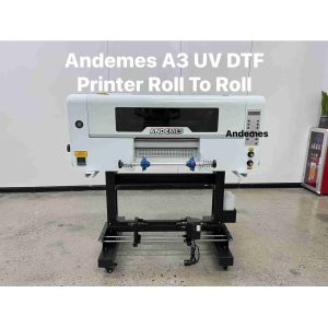 CMYKW V Ink Color Andemes A3 30cm Uv Dtf Printer Roll to Roll Printing with 3