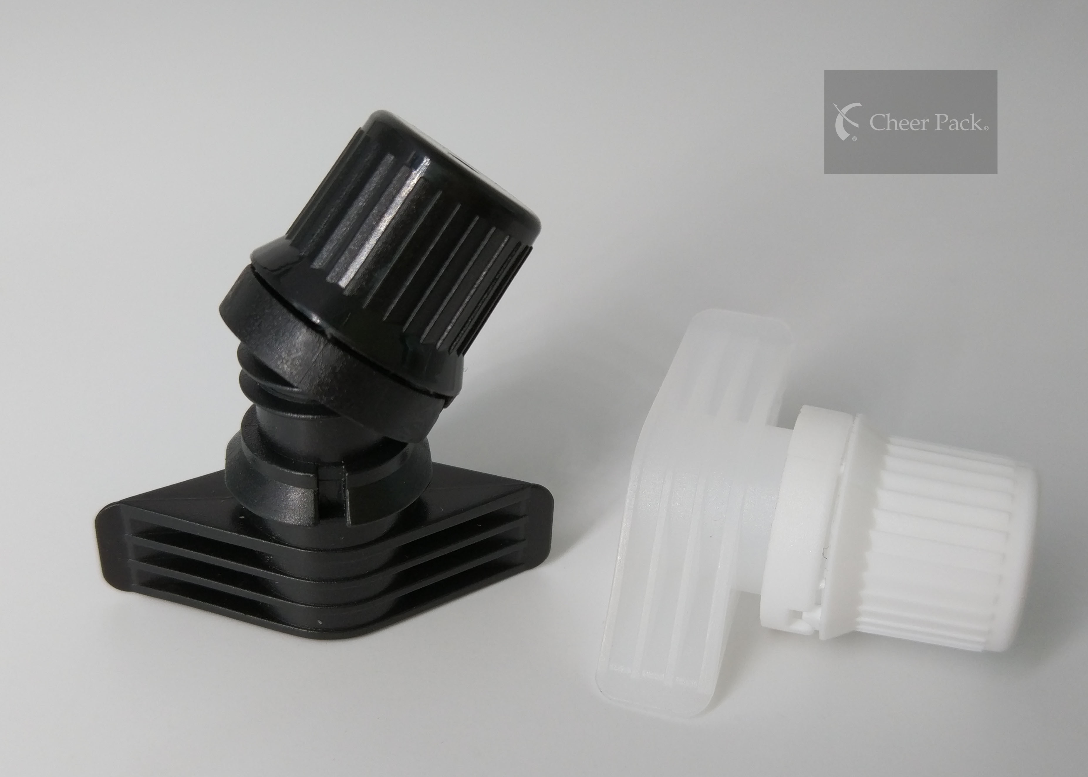 Food Grade Material Twist Spout Cap For Plastic Bag , White / Black Color