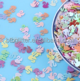 1 Color Printing Sequin Flowers Shaped Glitter Mixed Color with Butterfly Clover Fish Dog Pow Playboy Glitter Shapes Sequins