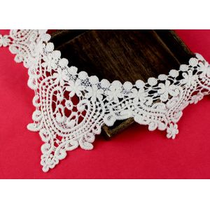 Emrbroidered Cotton Collar Applique With Retro Guipure Lace Pattern Custom