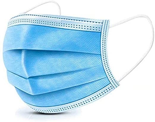 CE FDA 3 Ply Protective Earloop Face Mask High Efficiency Face Protection
