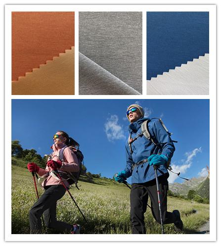 Air Permeability Stretch Twill Fabric T400 Smooth Surface For Mountaineering