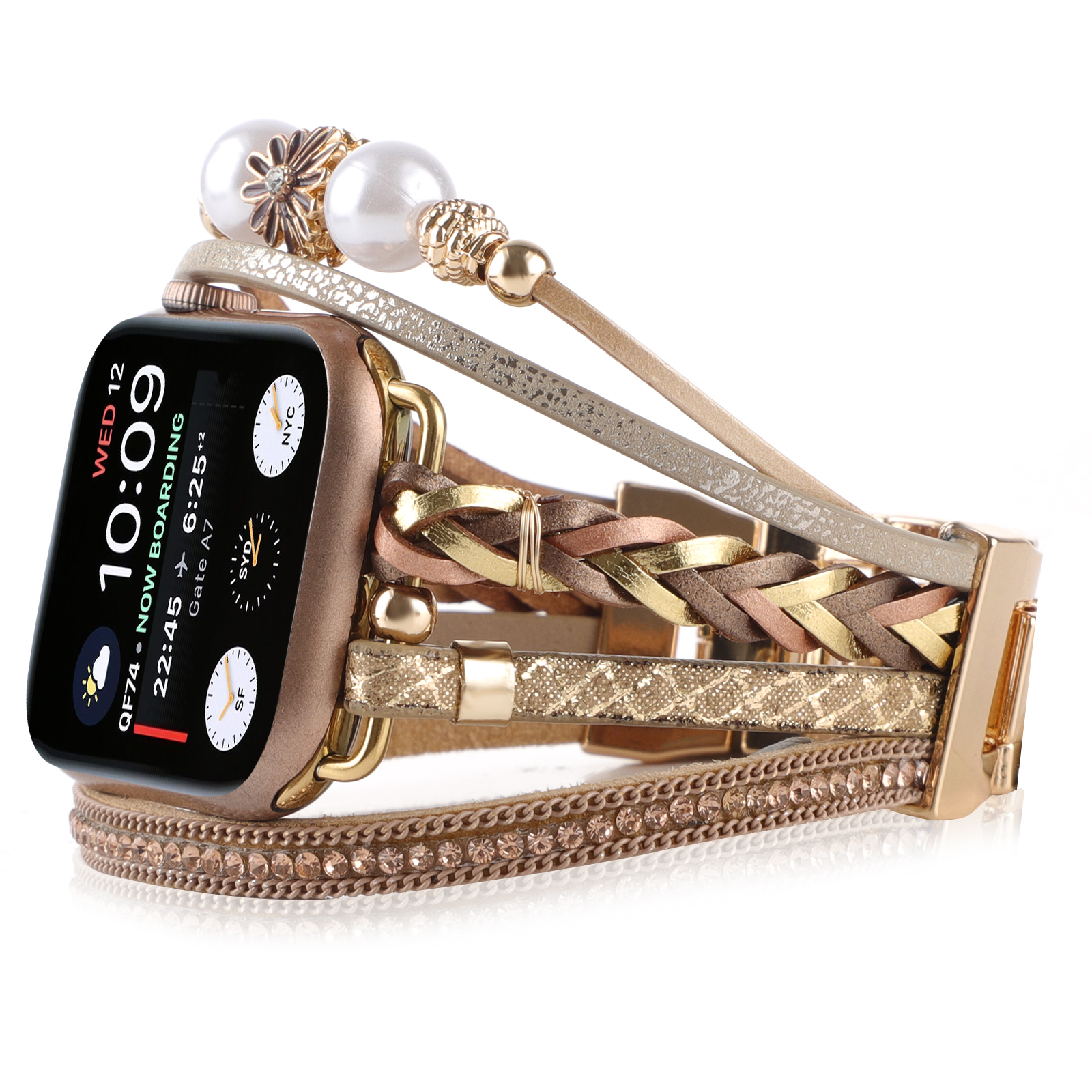 DHL.UPS.FEDEX.EMS Trendy Zou Chrysanthemum Decorative Smart Watch Band