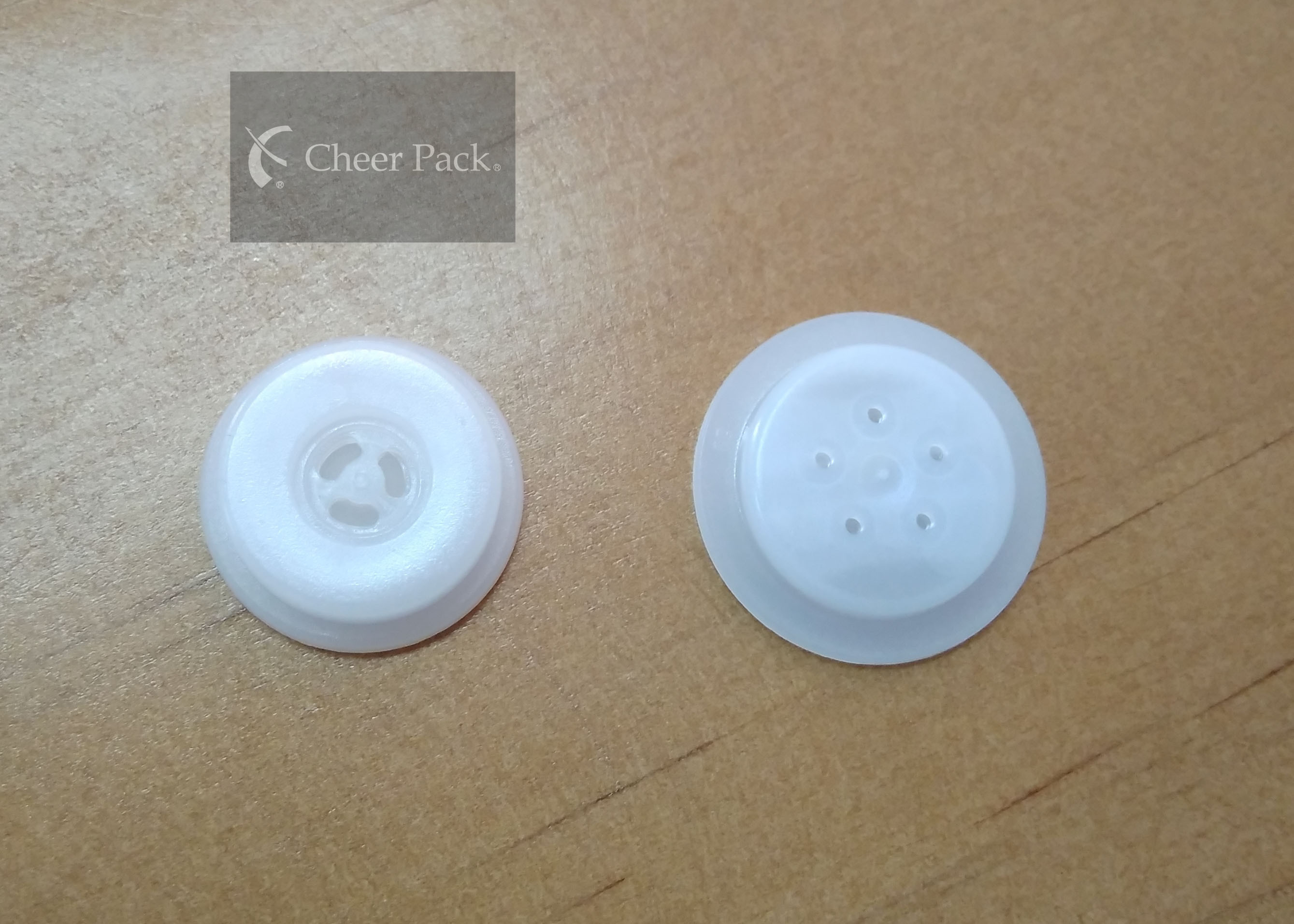 Food Grade Small Plastic One Way Valve , 1 Way Air Valve For Coffee Bag