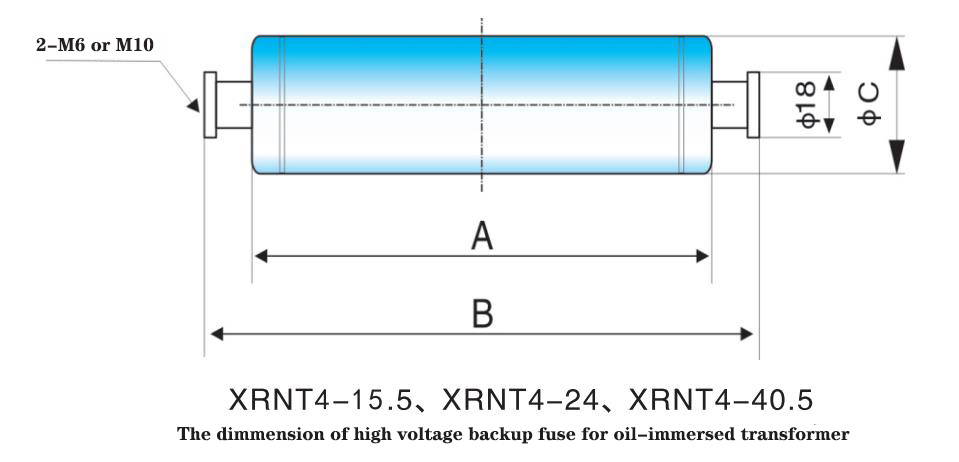 Xrnt4-15.5kv 24kv 40.5kv Oli-Immersed Transformer High Voltage Current-Limiting Fuse Backup Fuse