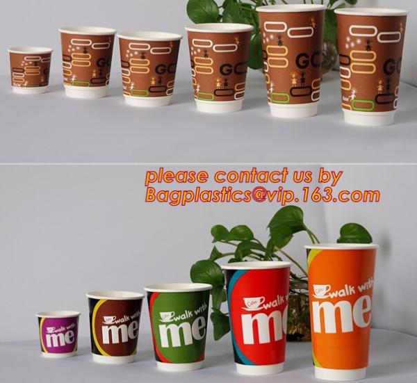 12oz double wall disposable custom printed ripple paper cup, paper tea cups