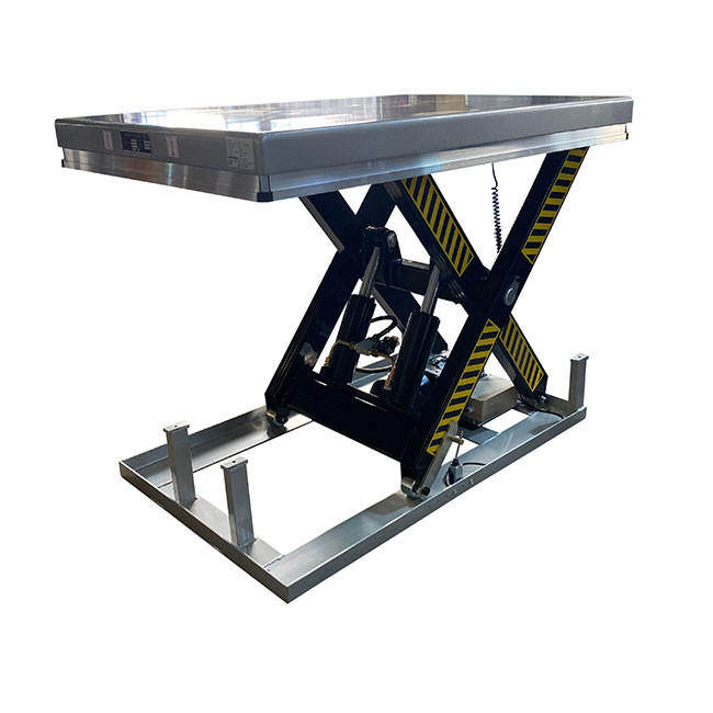1000kg Single Electric Hydraulic Scissor Lift Tables Max Height 51.18in