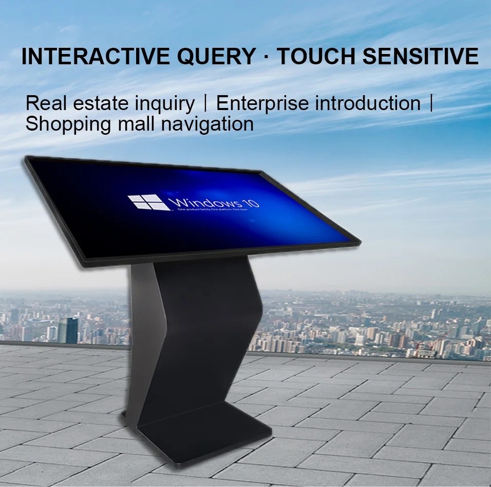Horizontal Multimedia Display Terminal Interactive Self Service Kiosk 49 Inch