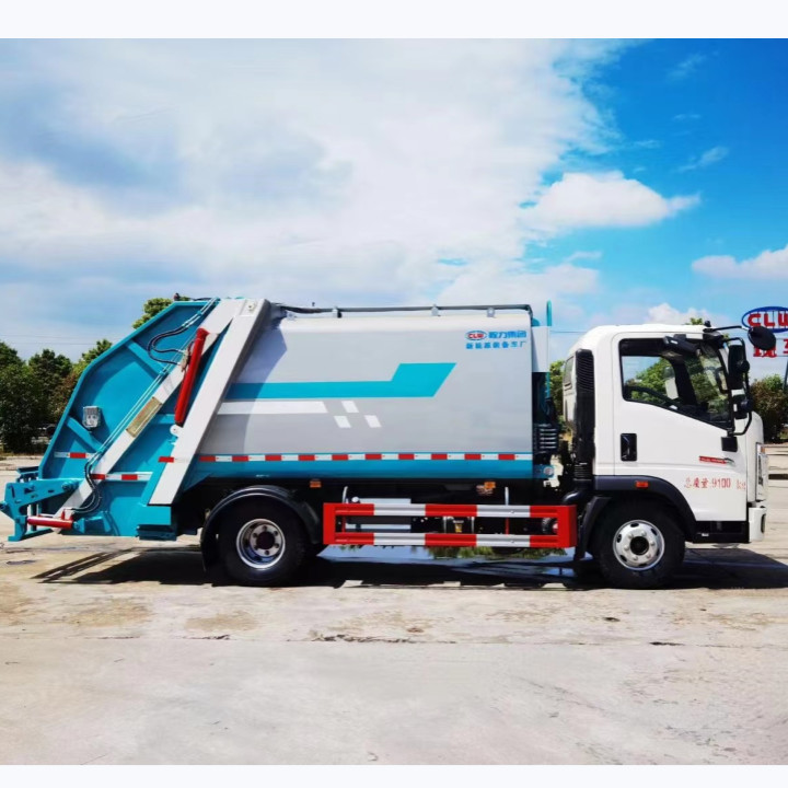 SINOTRUK HOWO 4X2 Garbage Collection Truck 8cbm Garbage Bin Cleaning Truck