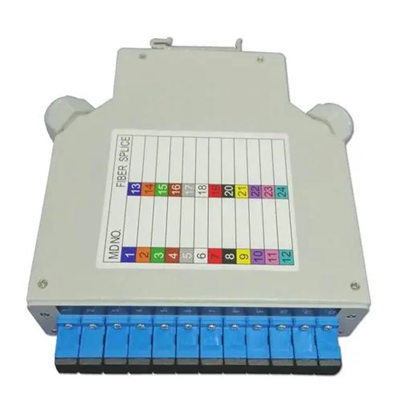 C45 DIN Rail Fiber Optic Terminal Box 12 Port SC MPO Prefabricated Cabinet