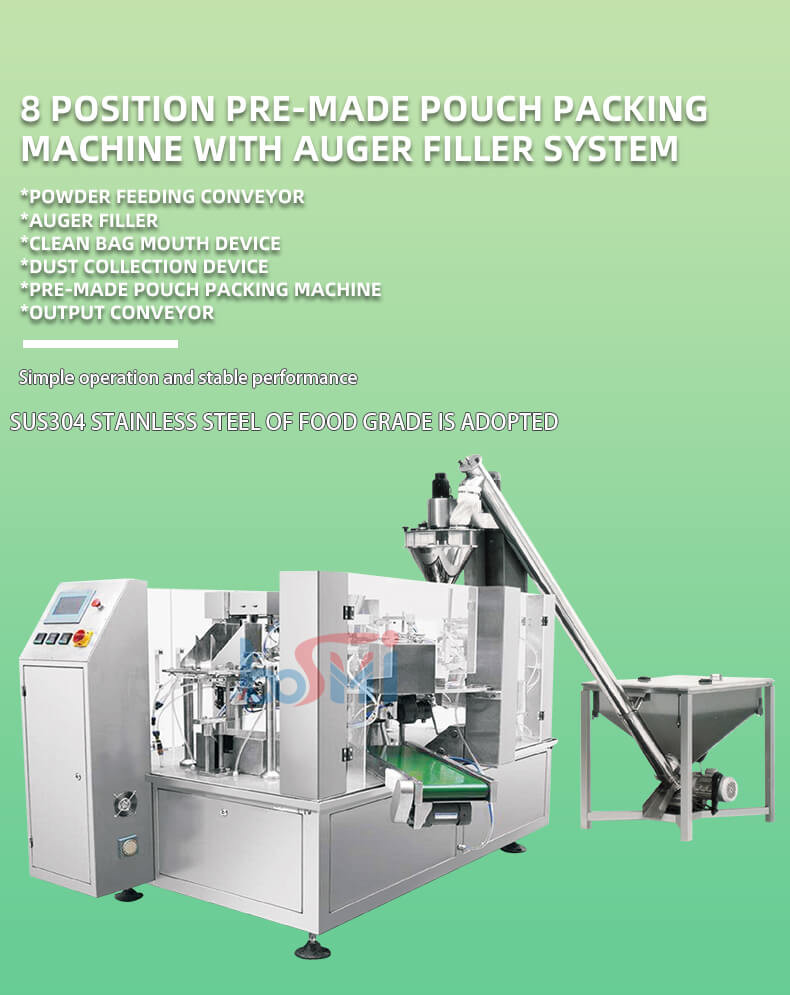 Protein Powder Egg Powder Energy Powder Pouch Packing Machine With Zipper