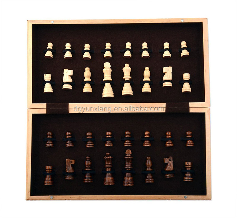 International wooden chess board
