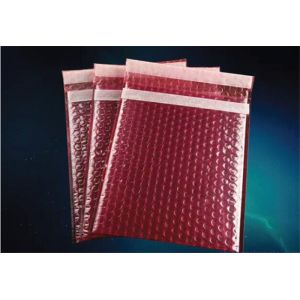 Multifunctional Poly Bubble Mailers Red Color 7.25"X12" #1 Size Biodegradable