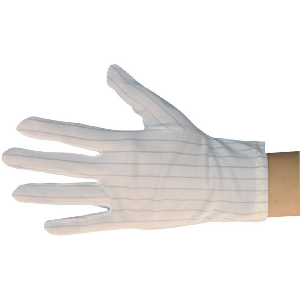 100% Polyester Cleanroom ESD Cloth Gloves Double Side Stripe