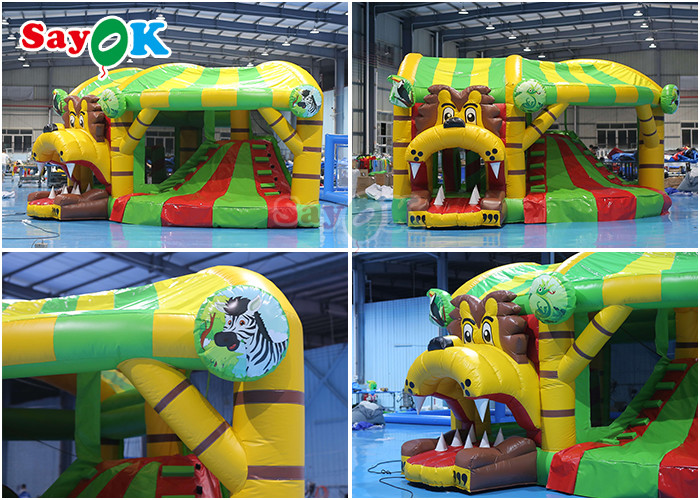 Lion Inflatable Bounce House With Dry Slide Inflatable Castle Bouncer