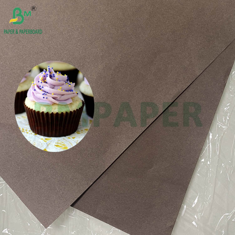 40gsm 80gsm Coffee Color Cake Cup Paper High Temperature Resistant Food Grade Muffin Wrapping Paper