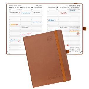 Offset Printing Weekly Monthly Planner Soft Cover Removable Pen Loop