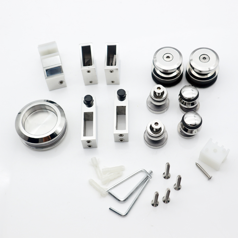 SS304 Square 30*10mm Bar Shower Sliding Door Tube Fitting with Silver Appearance Style